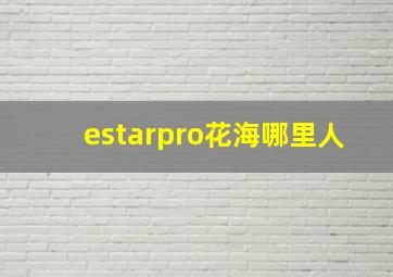 estarpro花海哪里人