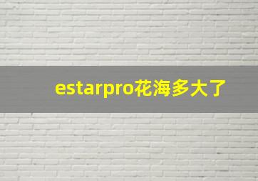 estarpro花海多大了