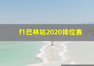 f1巴林站2020排位赛