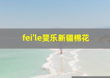 fei'le斐乐新疆棉花