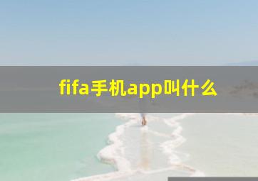 fifa手机app叫什么