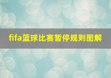 fifa篮球比赛暂停规则图解