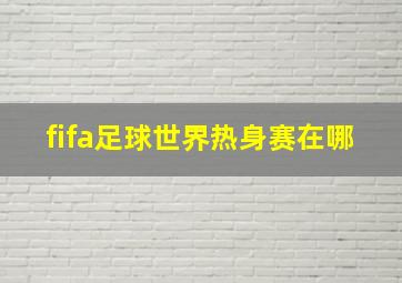 fifa足球世界热身赛在哪