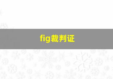 fig裁判证