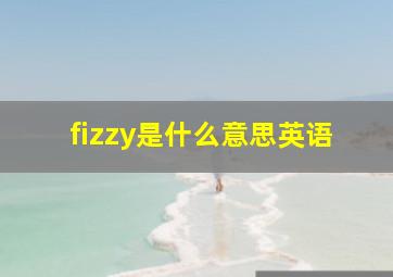 fizzy是什么意思英语