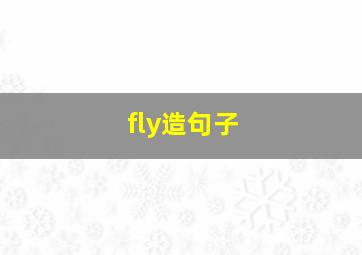 fly造句子