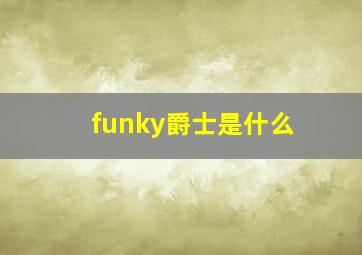 funky爵士是什么