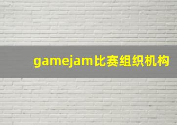 gamejam比赛组织机构