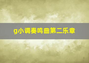 g小调奏鸣曲第二乐章