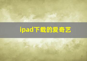 ipad下载的爱奇艺