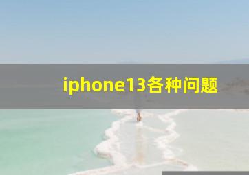 iphone13各种问题