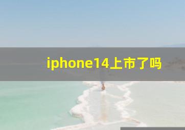 iphone14上市了吗