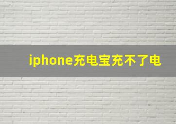 iphone充电宝充不了电