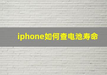 iphone如何查电池寿命