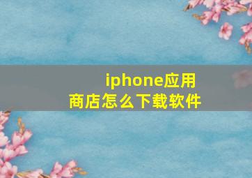 iphone应用商店怎么下载软件