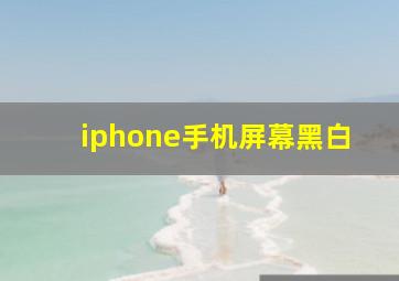 iphone手机屏幕黑白