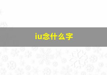 iu念什么字