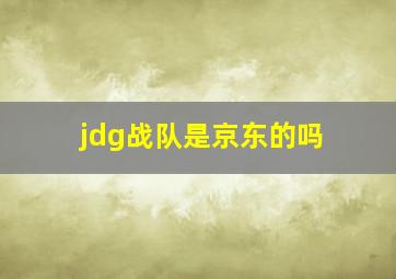 jdg战队是京东的吗