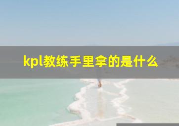 kpl教练手里拿的是什么