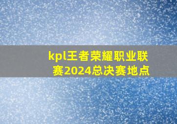 kpl王者荣耀职业联赛2024总决赛地点