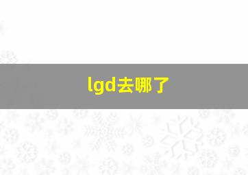 lgd去哪了