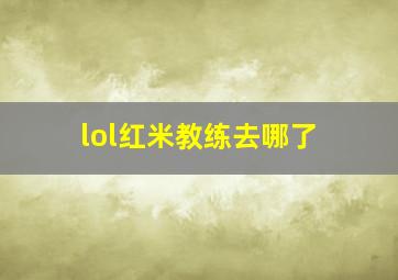 lol红米教练去哪了