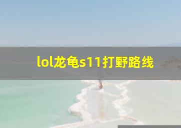 lol龙龟s11打野路线