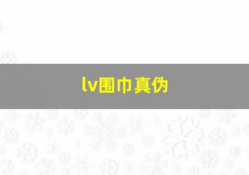 lv围巾真伪