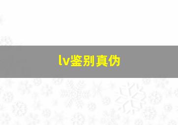 lv鉴别真伪