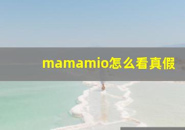 mamamio怎么看真假