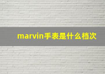 marvin手表是什么档次