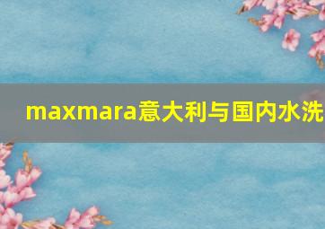 maxmara意大利与国内水洗标