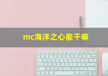 mc海洋之心能干嘛