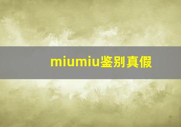 miumiu鉴别真假