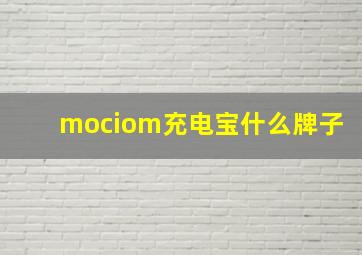 mociom充电宝什么牌子