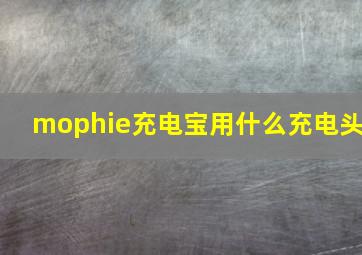 mophie充电宝用什么充电头