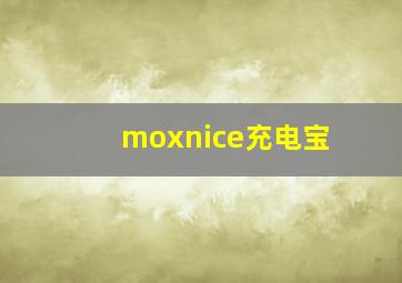 moxnice充电宝