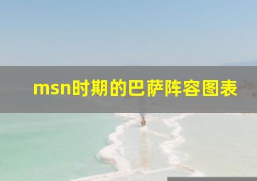 msn时期的巴萨阵容图表