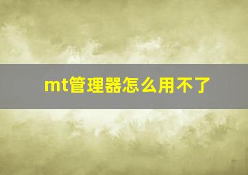 mt管理器怎么用不了