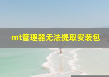 mt管理器无法提取安装包