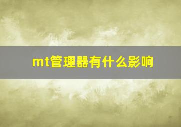 mt管理器有什么影响