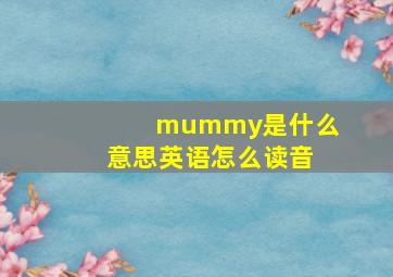 mummy是什么意思英语怎么读音