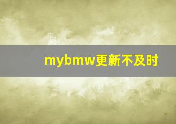 mybmw更新不及时