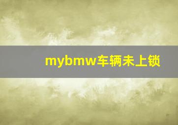 mybmw车辆未上锁