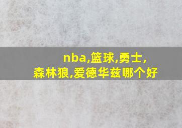 nba,篮球,勇士,森林狼,爱德华兹哪个好