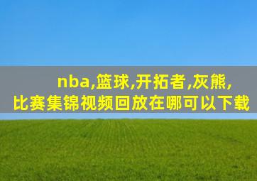 nba,篮球,开拓者,灰熊,比赛集锦视频回放在哪可以下载