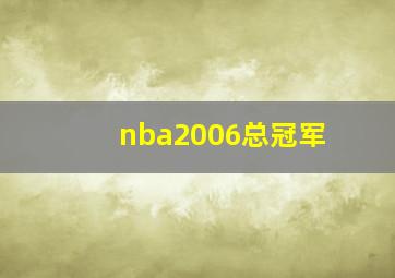 nba2006总冠军