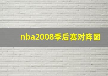 nba2008季后赛对阵图