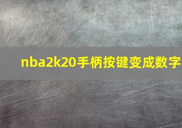 nba2k20手柄按键变成数字