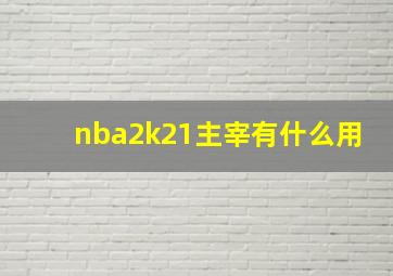 nba2k21主宰有什么用